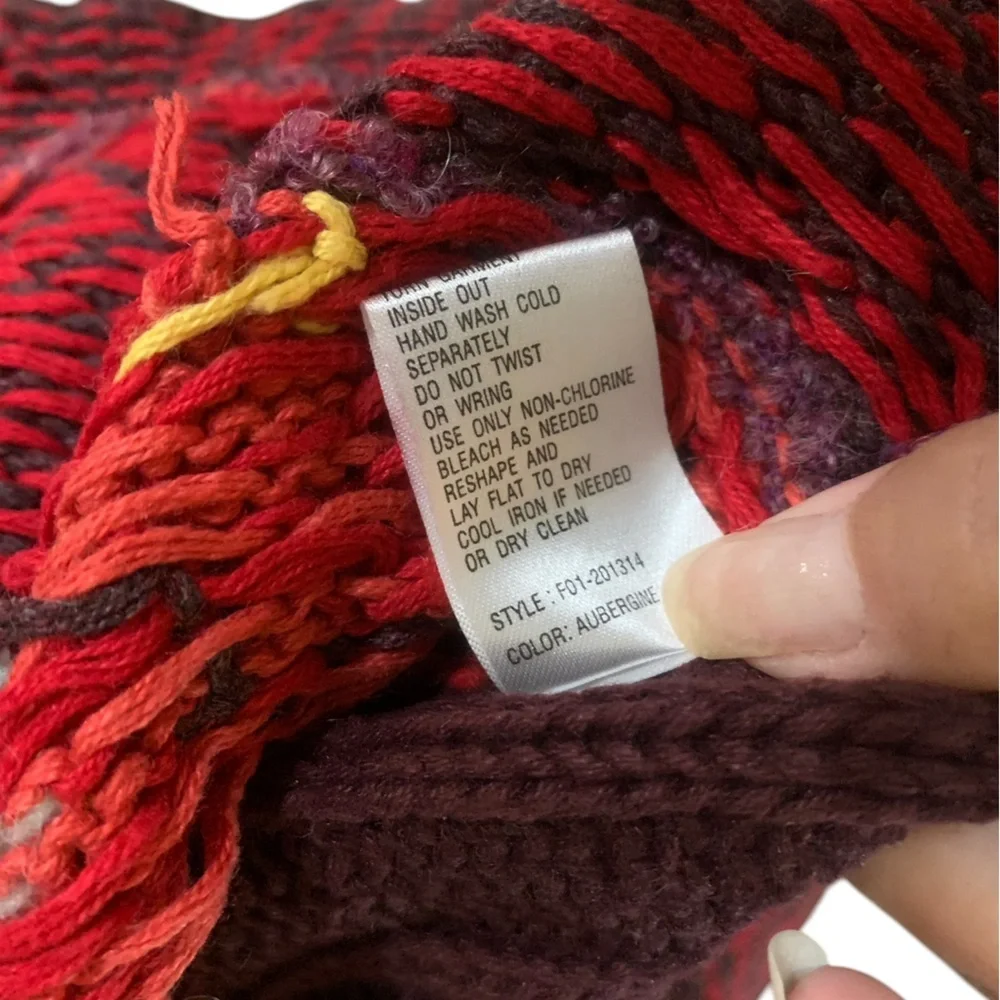 Northern Isles cotton blend button up sweater vest in autumnal colors size large - Picture 11 of 11